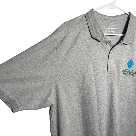 Disney Coronado Springs Tommy Bahama Polo Shirt Men's XXL Gray Short Sleeve Top - Picture 11 of 11